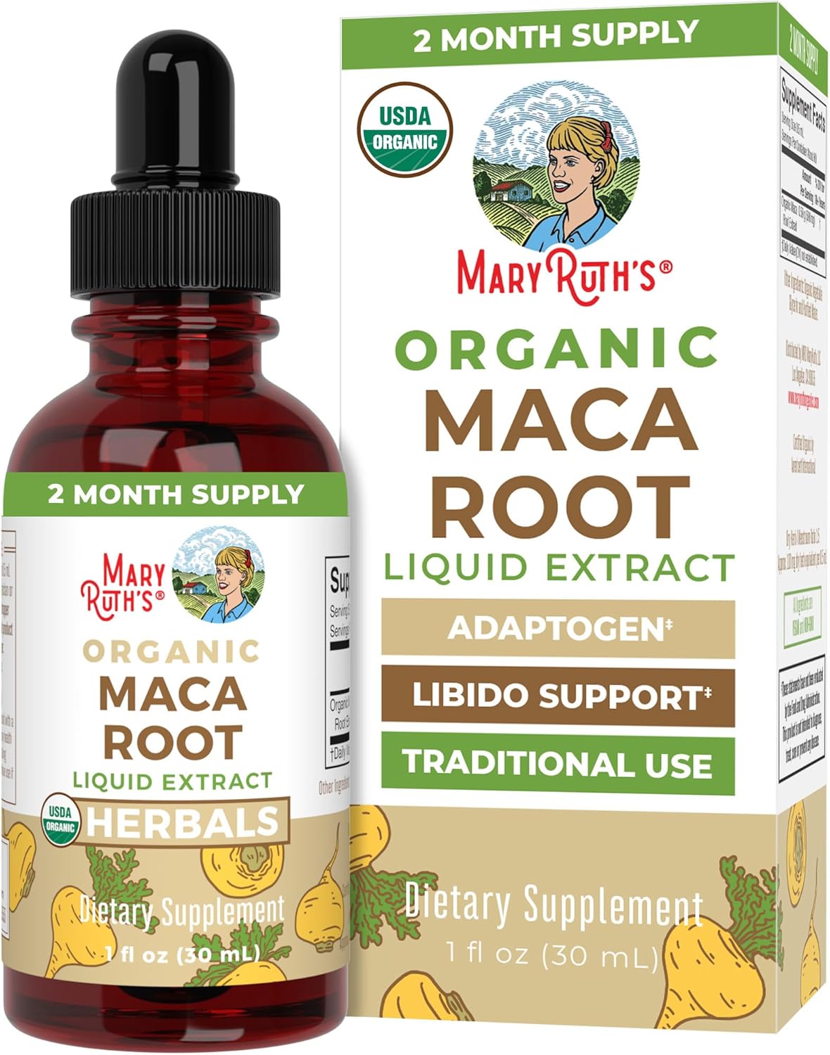 Mary Ruth's Organic Maca Root, 1 FZ Unflavored 1 Fl Oz (Pack of 1)