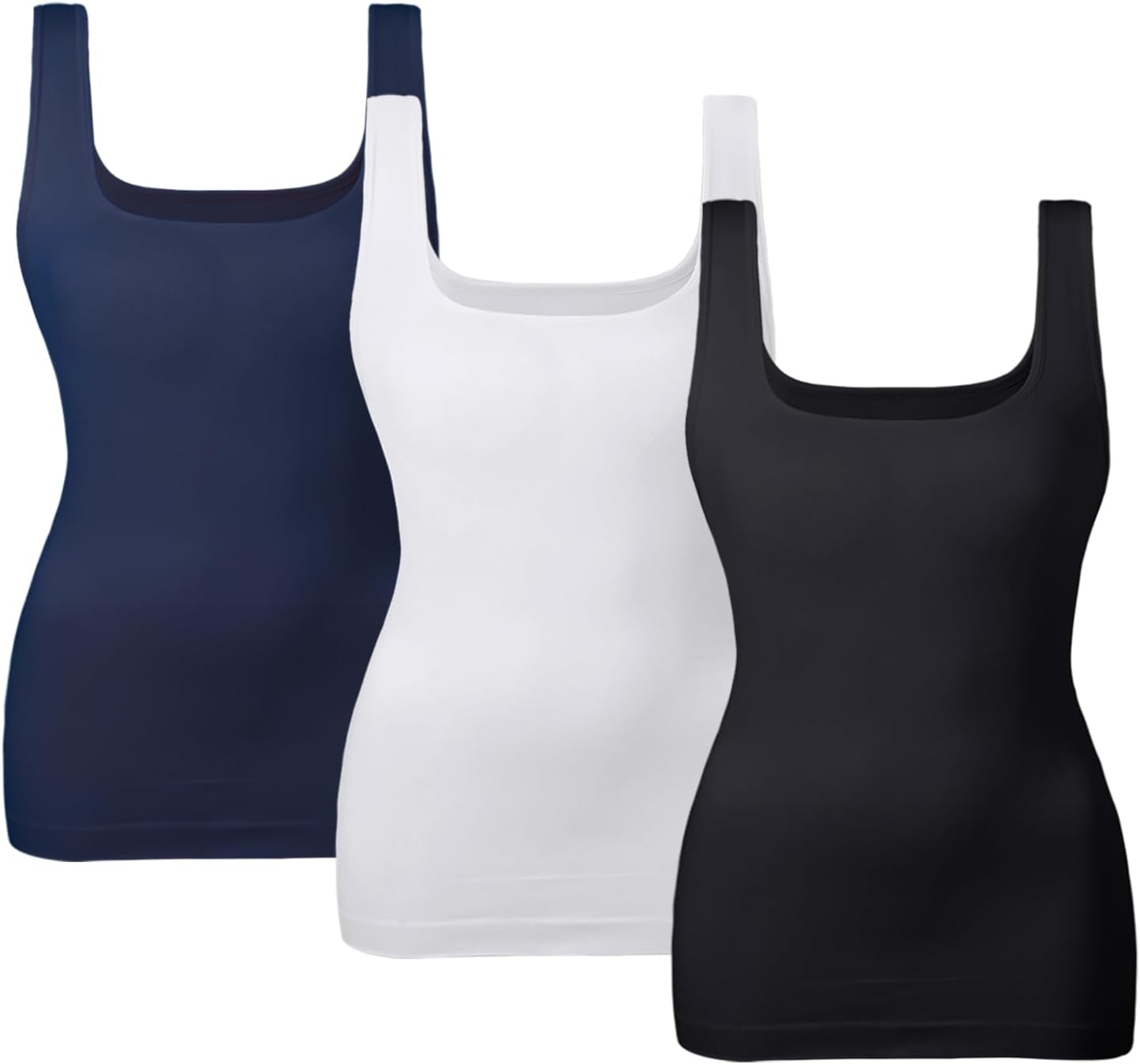 EUYZOU Women Tummy Control Shapewear Tank Tops Seamless Square Neck Compression...