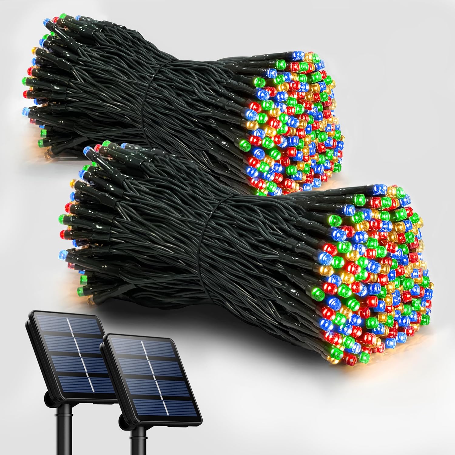 2 Pack Solar String Lights Outdoor, 200 LED Extra-Long 72FT Solar Powered Lights...
