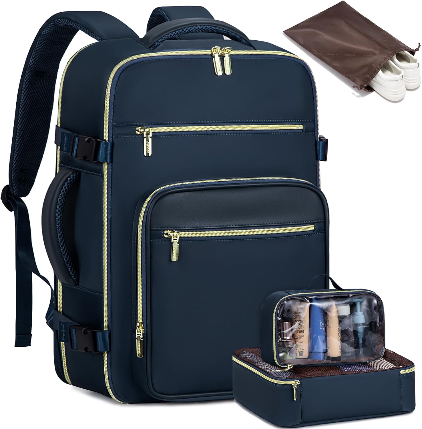 LOVEVOOK Travel Backpack For Women,40L Carry On Backpack Flight Approved,TSA Per...
