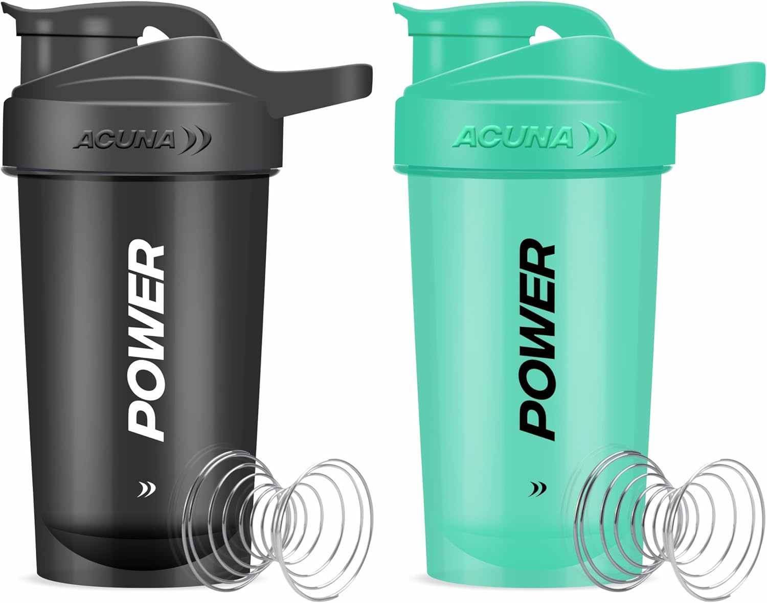 ACUNA POWER Shaker Bottle For Protein Powder 400 ml (Pack Of 2) | Protein Shaker...