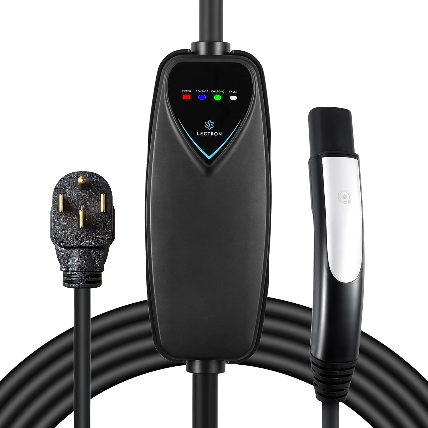 Lectron Level 2 Tesla Charger - 240V, 40 Amp, NEMA 14-50 Plug, 16 ft Extension C...