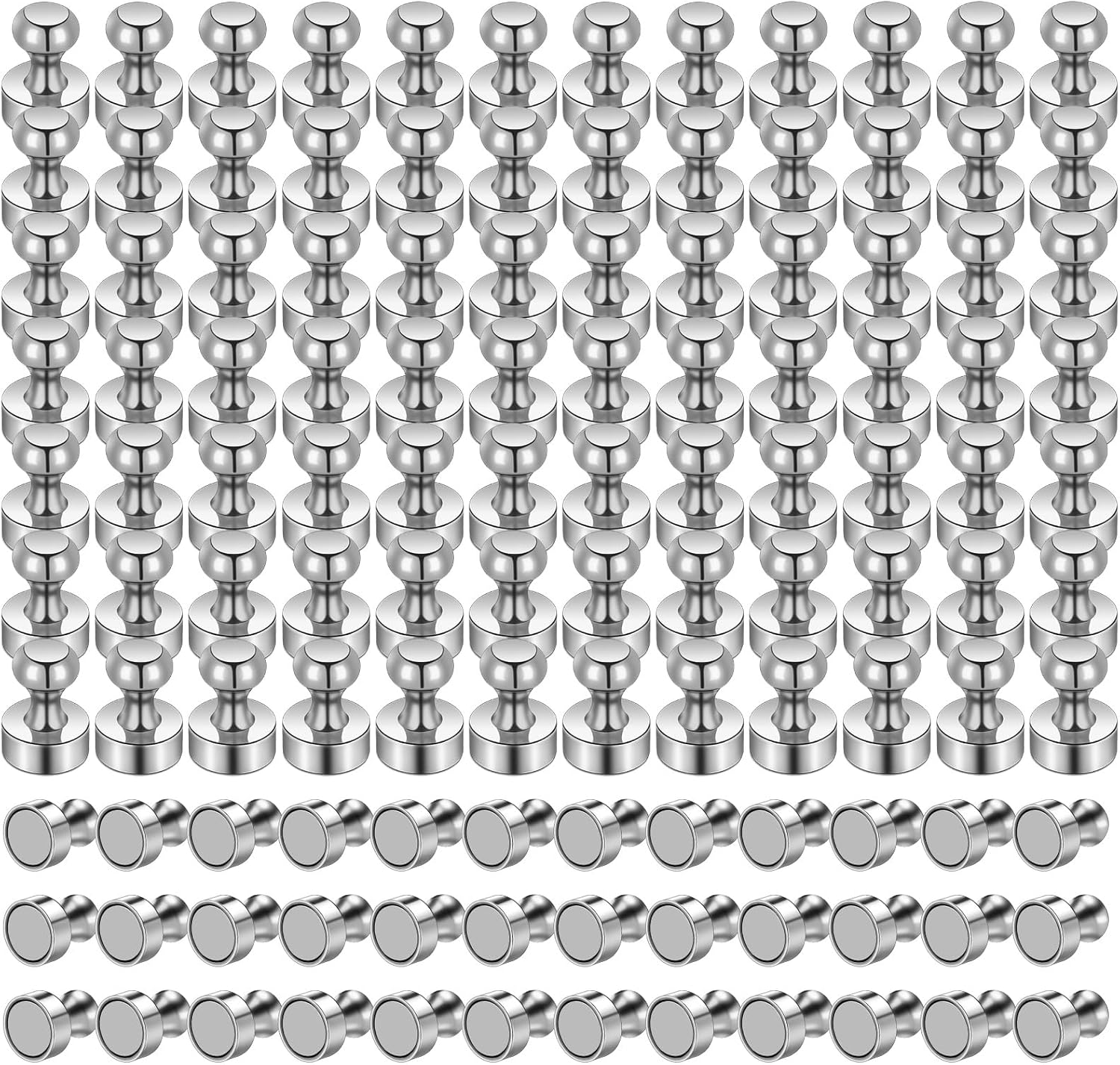 MIN CI 120 Packs Neodymium Magnets Magnetic Push Pins, 12 x 16 mm Mini Magnets S...