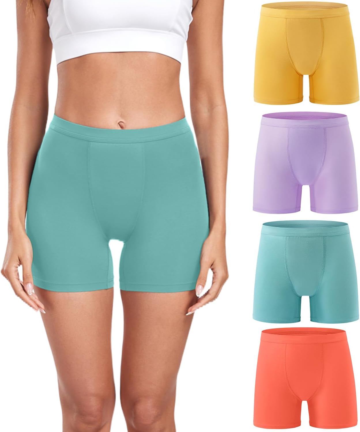 wirarpa Women's Boxer Briefs Modal Boyshort Panties Ultra Soft Ladies Boxers Und...