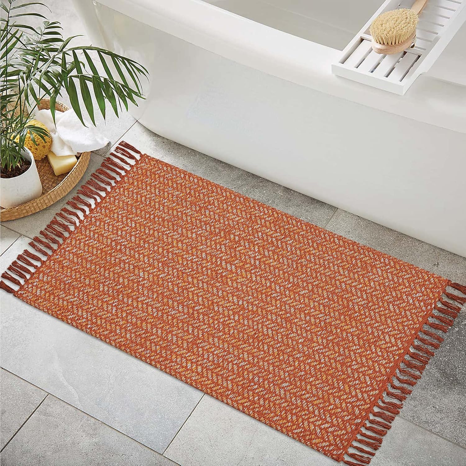 Lahome Boho Fall Kitchen Rug, 2x3 Bathroom Rug Lightweight Indoor Door Mats for...