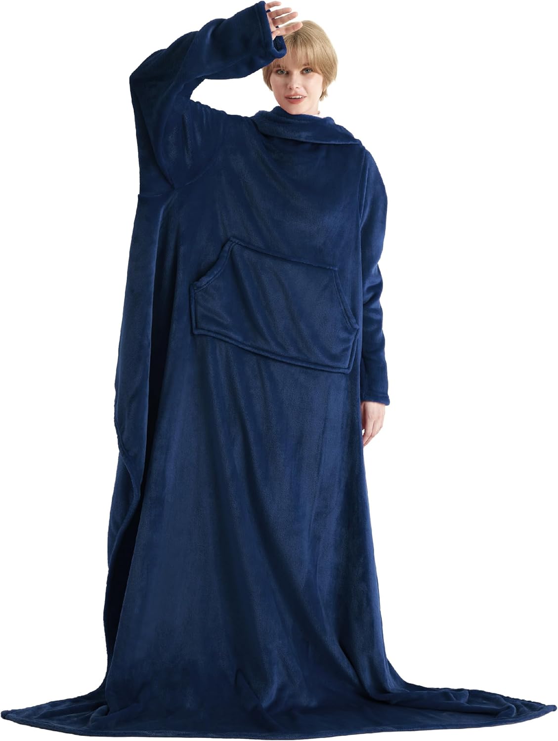 Bedsure Wearable Blanket with Sleeves Women - Warm Fleece Blanket as Gifts for H...