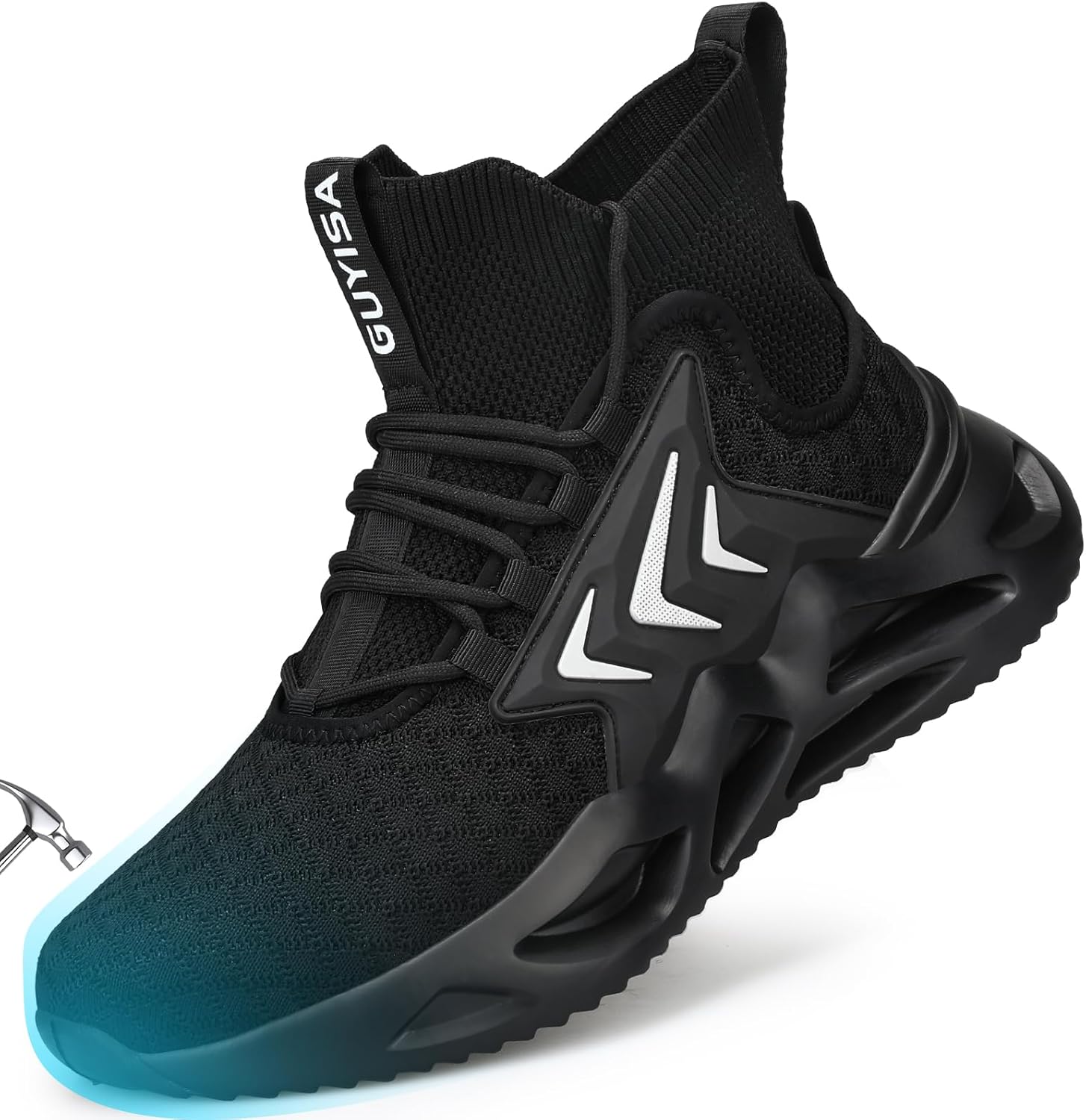 LAoutun Safety Trainers Men Womens Breathable Steel Toe Cap Trainers Safety Shoe...
