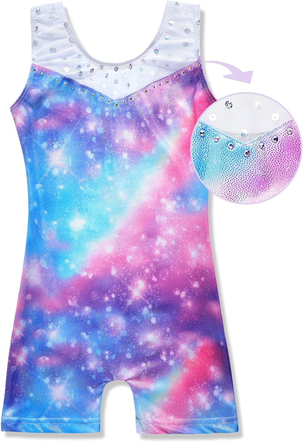 Leotards for Girls Gymnastics Toddler Dance Biketards Mermaid Unicorn Athletic D...