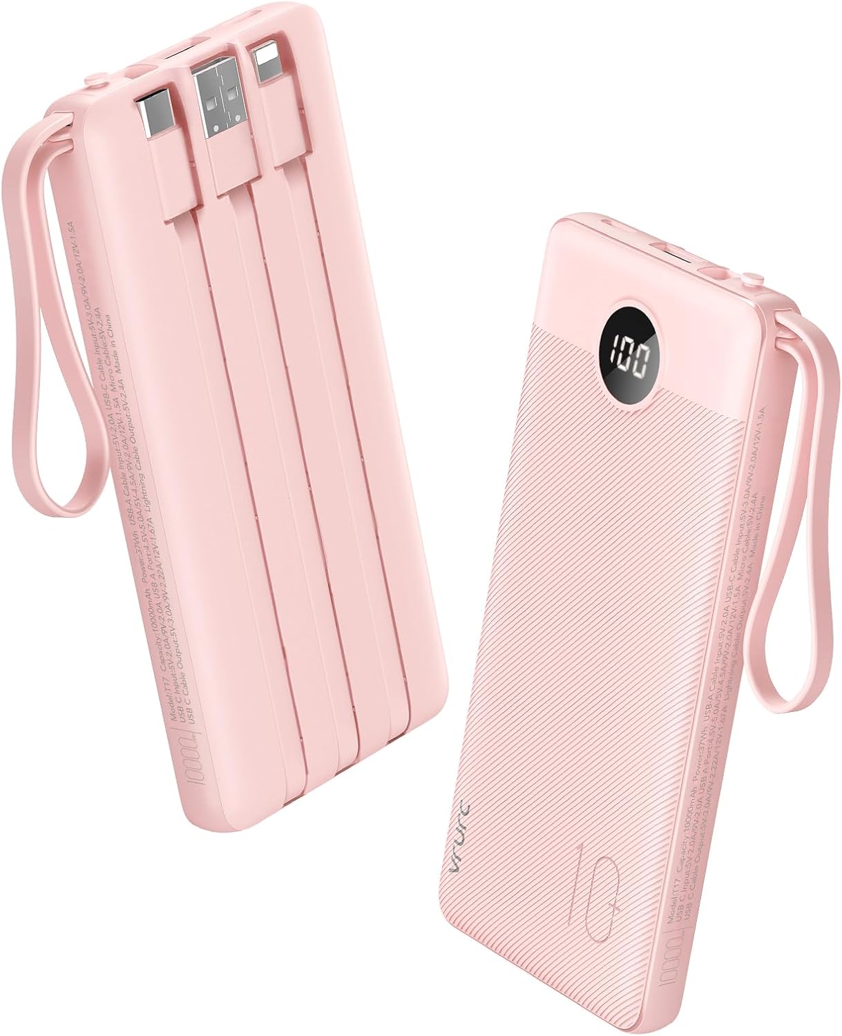 VRURC Portable Charger Power Bank, 22.5W Fast Charging Battery Pack 10000mAh, Bu...