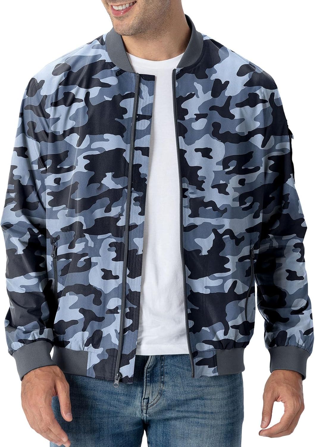 Rdruko Men's Lightweight Bomber Jacket Causal Fashion Flight Windbreaker Light J...