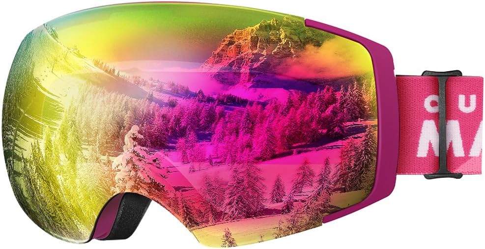 OutdoorMaster Ski Goggles PRO - Frameless, Interchangeable Lens 100% UV400 Prote...