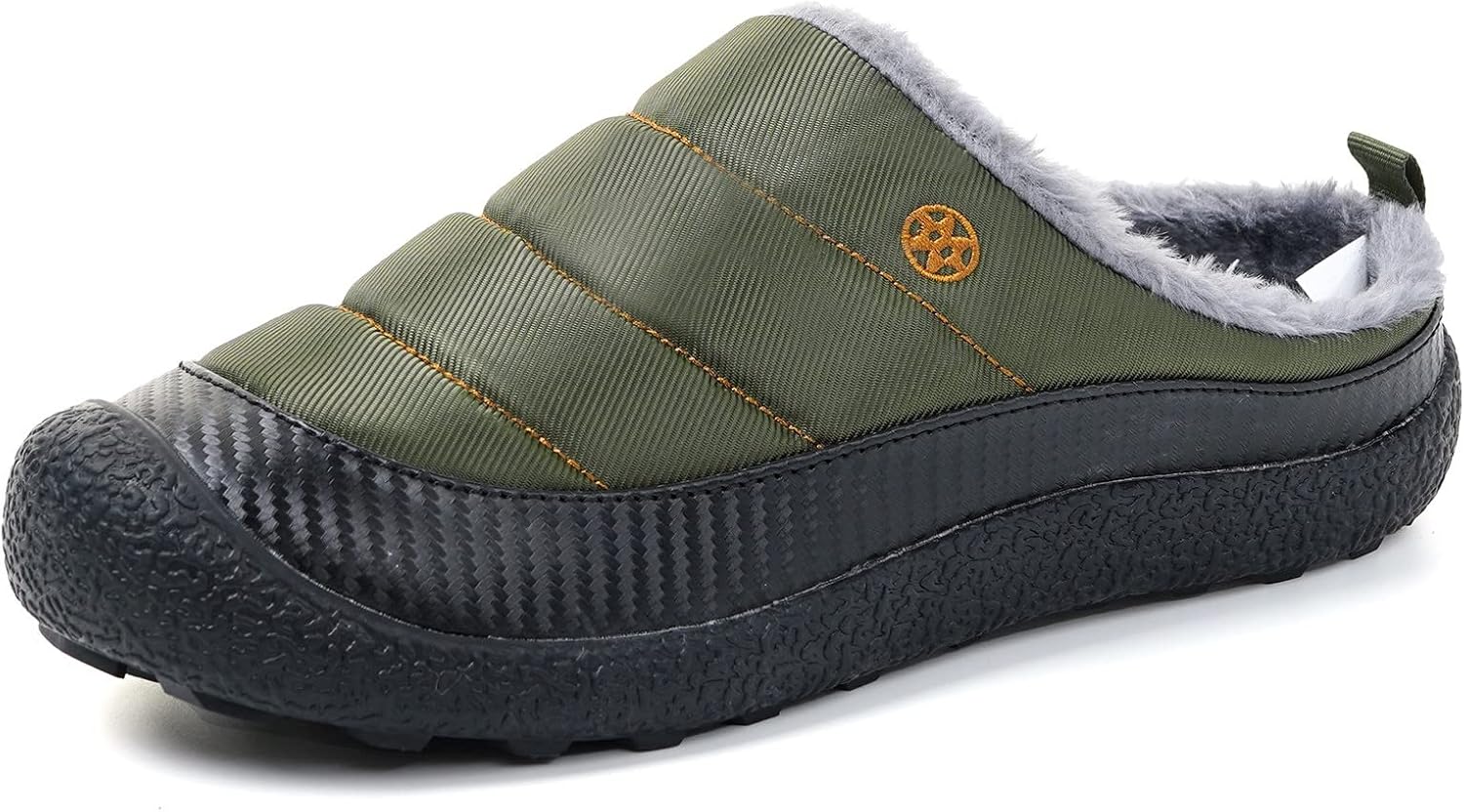 Gaatpot Unisex Adult Winter Slippers, Black, Fur Lined, Non-Slip, Indoor/Outdoor...