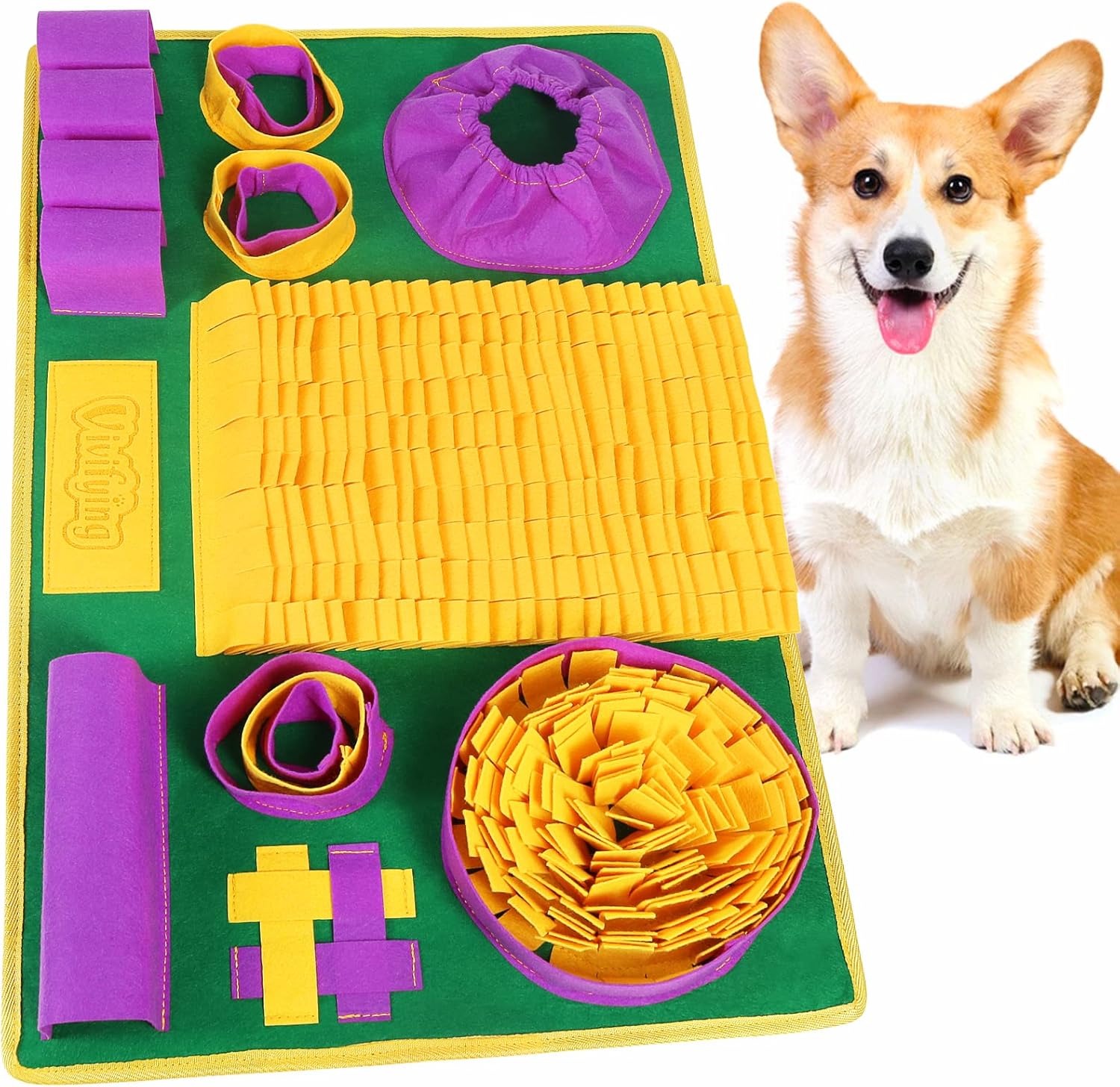 Vivifying Snuffle Mat for Dogs, Interactive Feeding Game for Boredom and Mental...