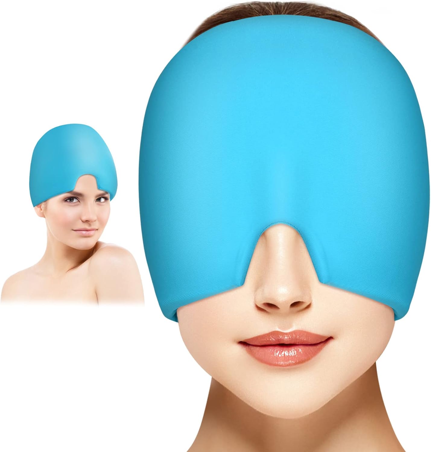 ACWOO Migraine Relief Cap, Reusable Cold Hot Therapy Migraine and Headache Relie...