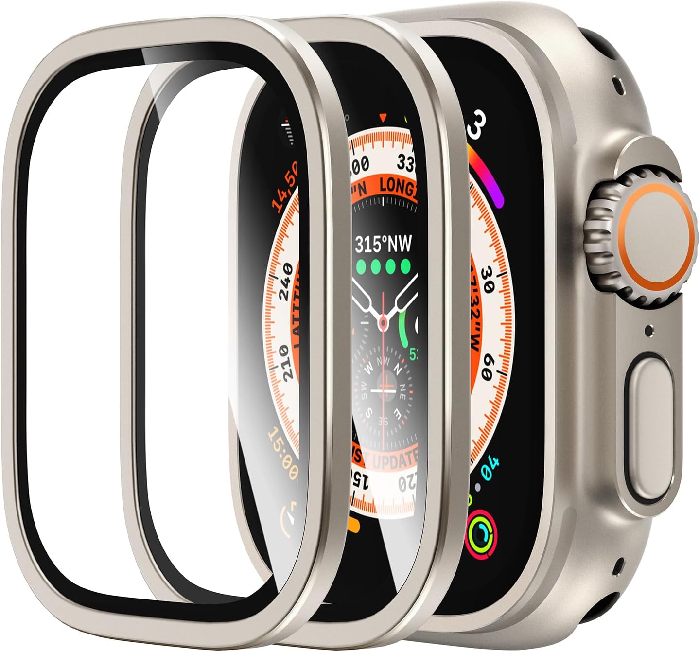 LϟK 2 Pack for Apple Watch Ultra 2 / Ultra Screen Protector 49mm - 9H Tempered G...