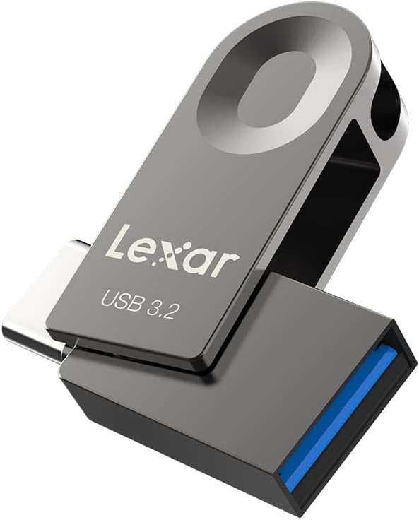 Lexar E32C 128GB Type-C USB Flash Drive, USB-A&USB-C 3.2 Gen 1 Dual Drive OTG 10...