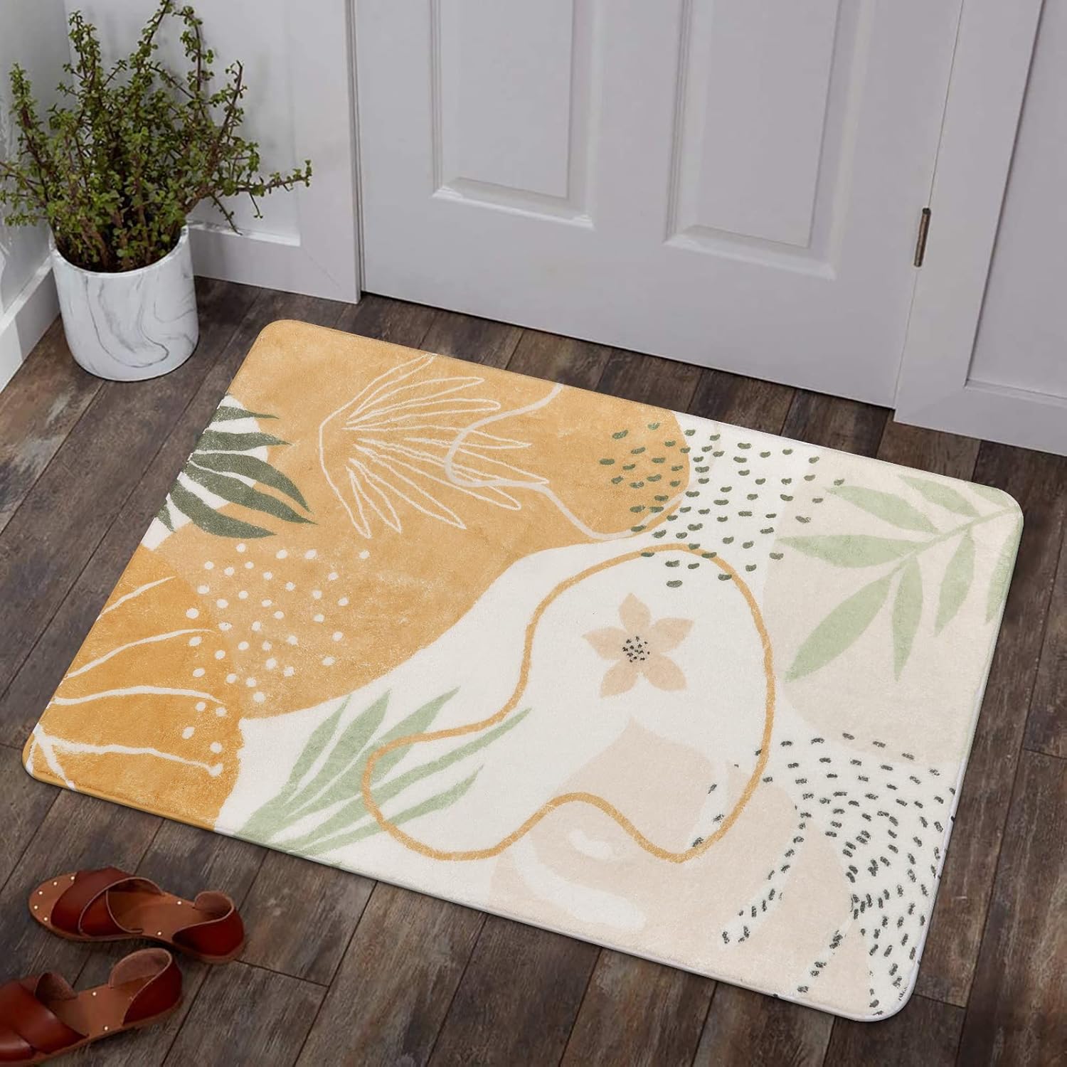 Lahome Boho Washable Kitchen Rug - 2x3 Small Non-Slip Entry Rugs for Inside Hous...