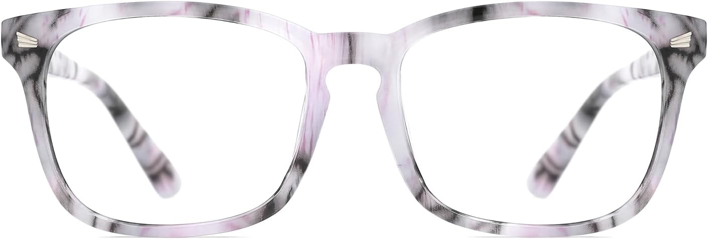 TIJN Blue Light Blocking Glasses for Women Men Clear Frame Square Nerd Eyeglasse...