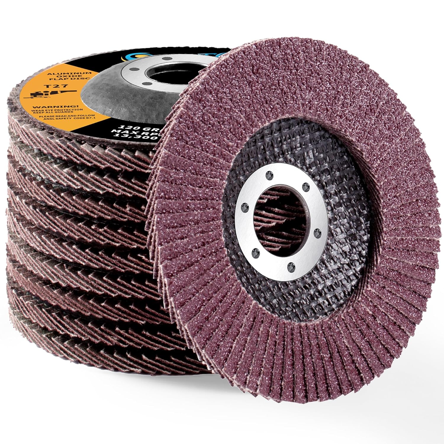 SATC Flap Discs 115mm 10 Pack Grinding Discs 120 G...