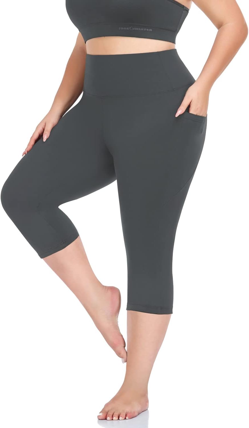 MOREFEEL Plus Size Leggings for Women with Pockets-Stretchy X-4XL Tummy Control...