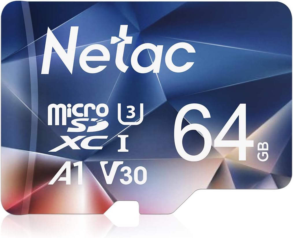 Netac 64GB MicroSDHC Memory Card, Micro SD Card R/...