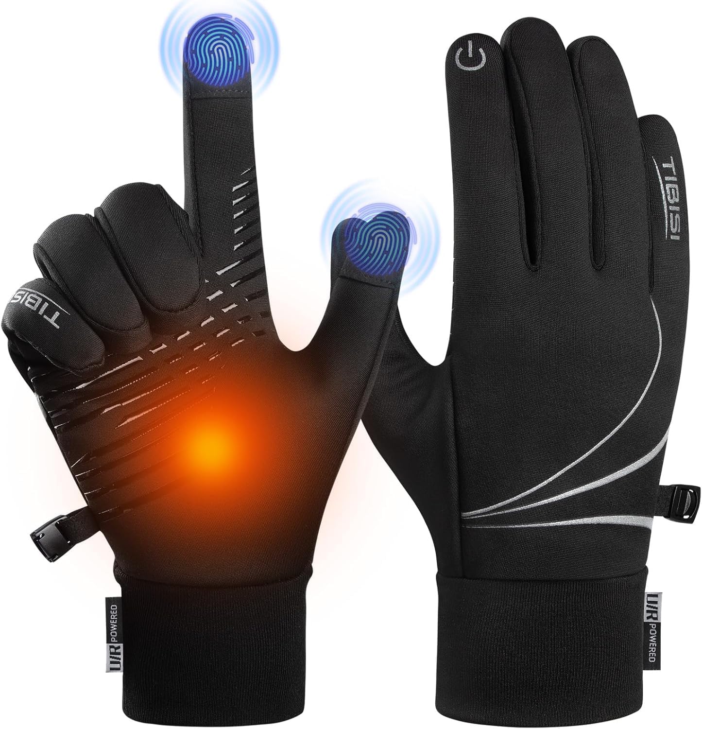 RUIXUE Winter Running Gloves Warm Lightweight, Touchscreen Gloves Grip Cycling G...