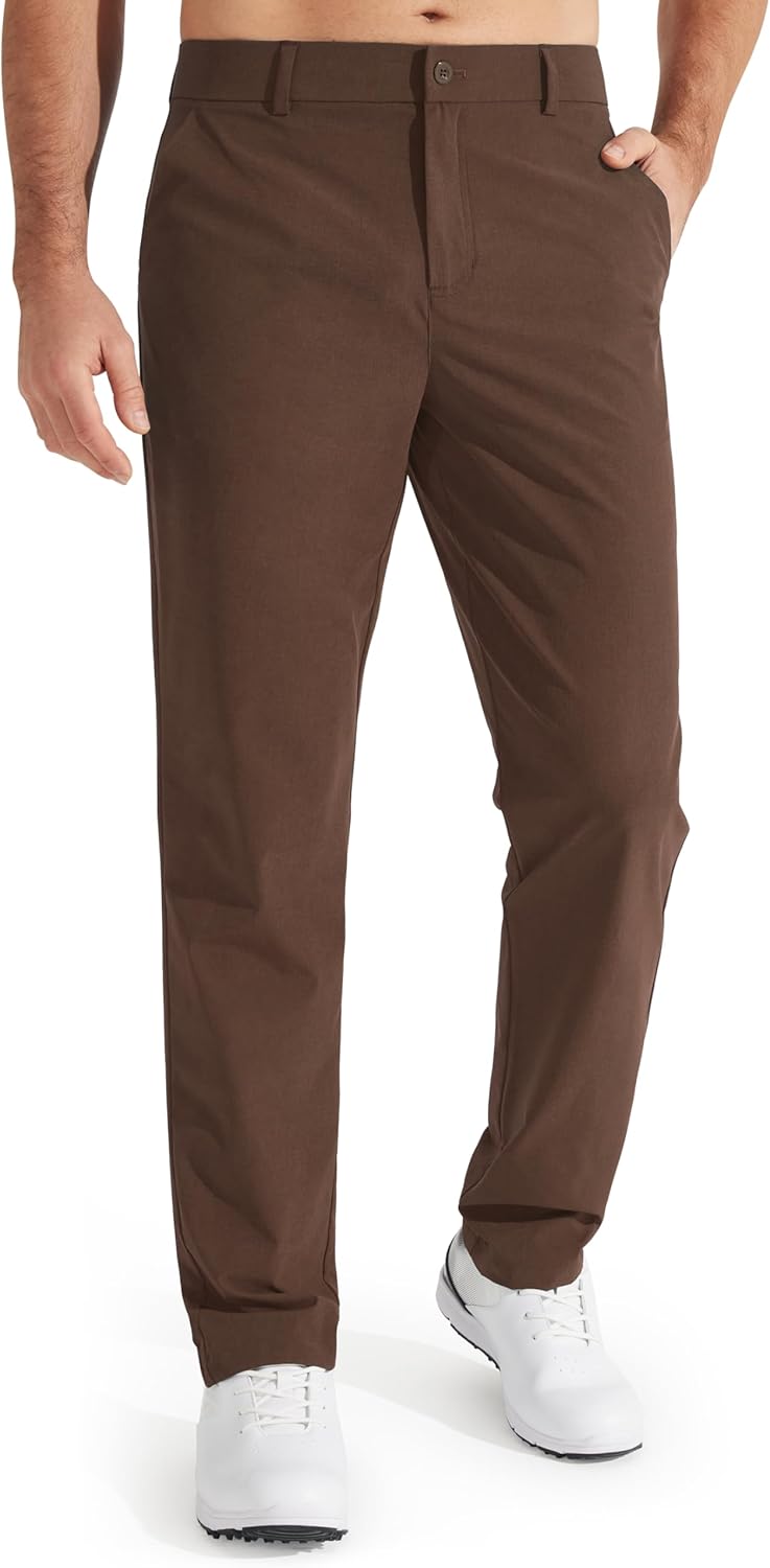 Libin Mens Golf Pants Stretch Work Dress Pants 30"/32"/34" Quick Dry Lightweight...