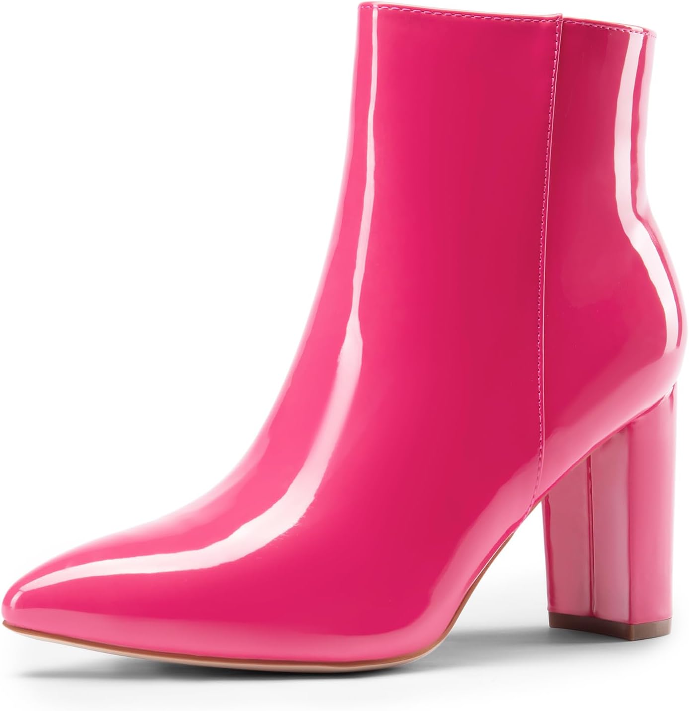 DREAM PAIRS Women's Chunky Heel Ankle Booties Pointed Toe Short Boots 6.5 Hot Pi...