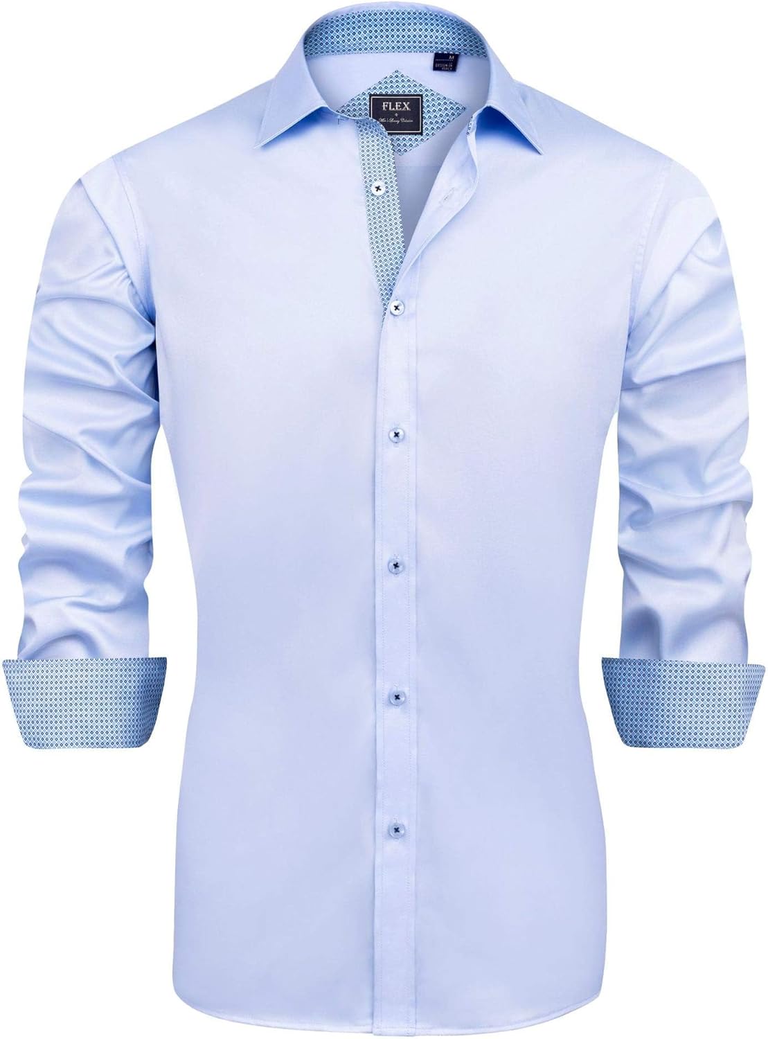 J.VER Men's Dress Shirts Long Sleeve Business Regular Fit Wedding Work Non Iron...
