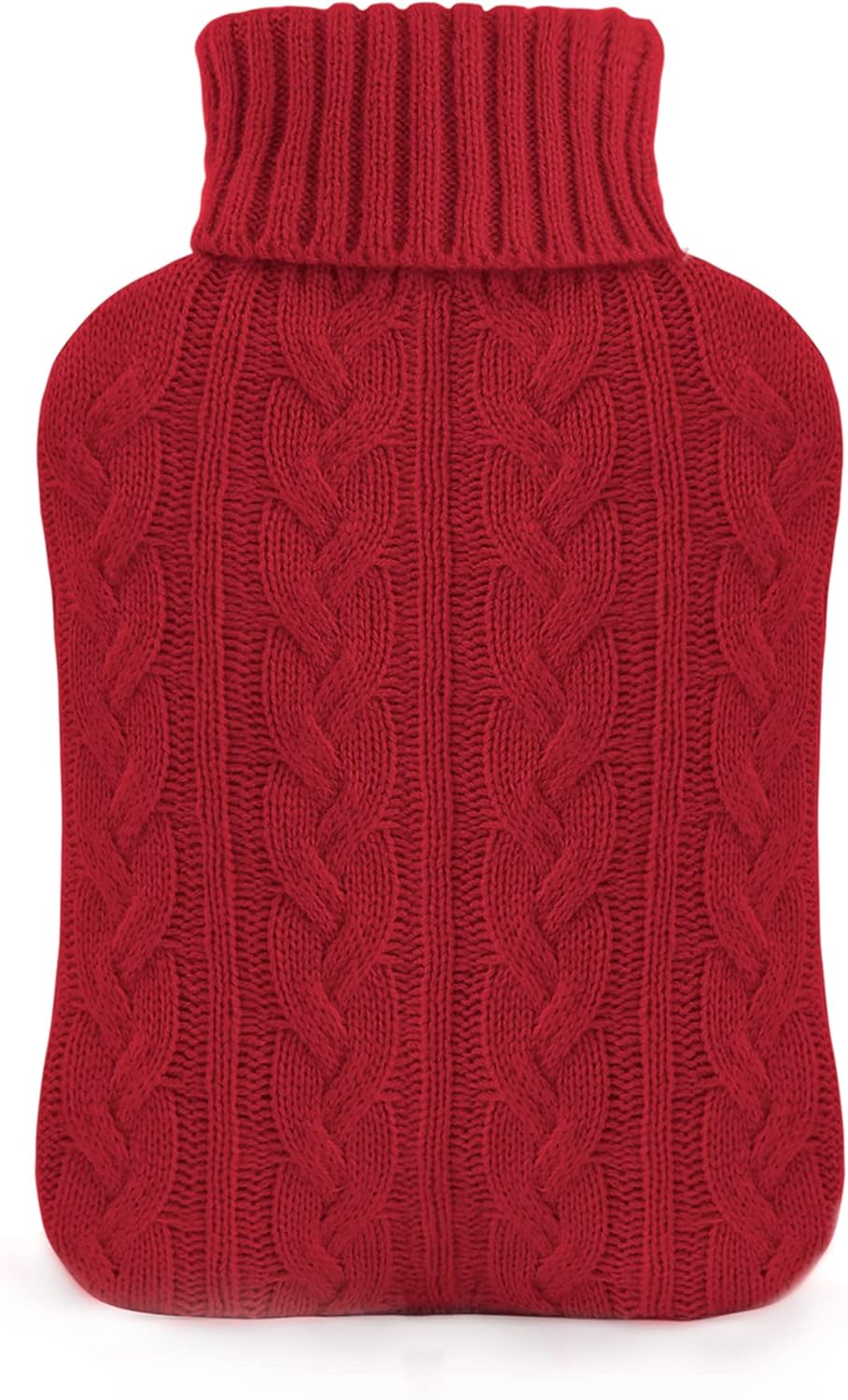 samply Hot Water Bottle with Knitted Cover, 2L Hot Water Bag for Hot and Cold Co...