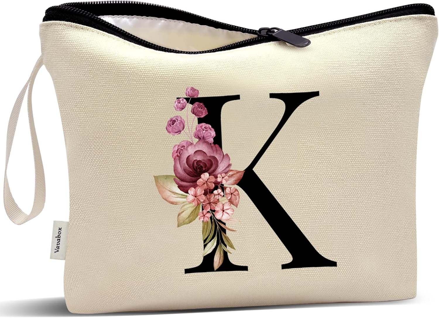 Vavabox A-Z Personalized Initial Makeup Bag, Birthday Gifts for Women Unique,Bri...