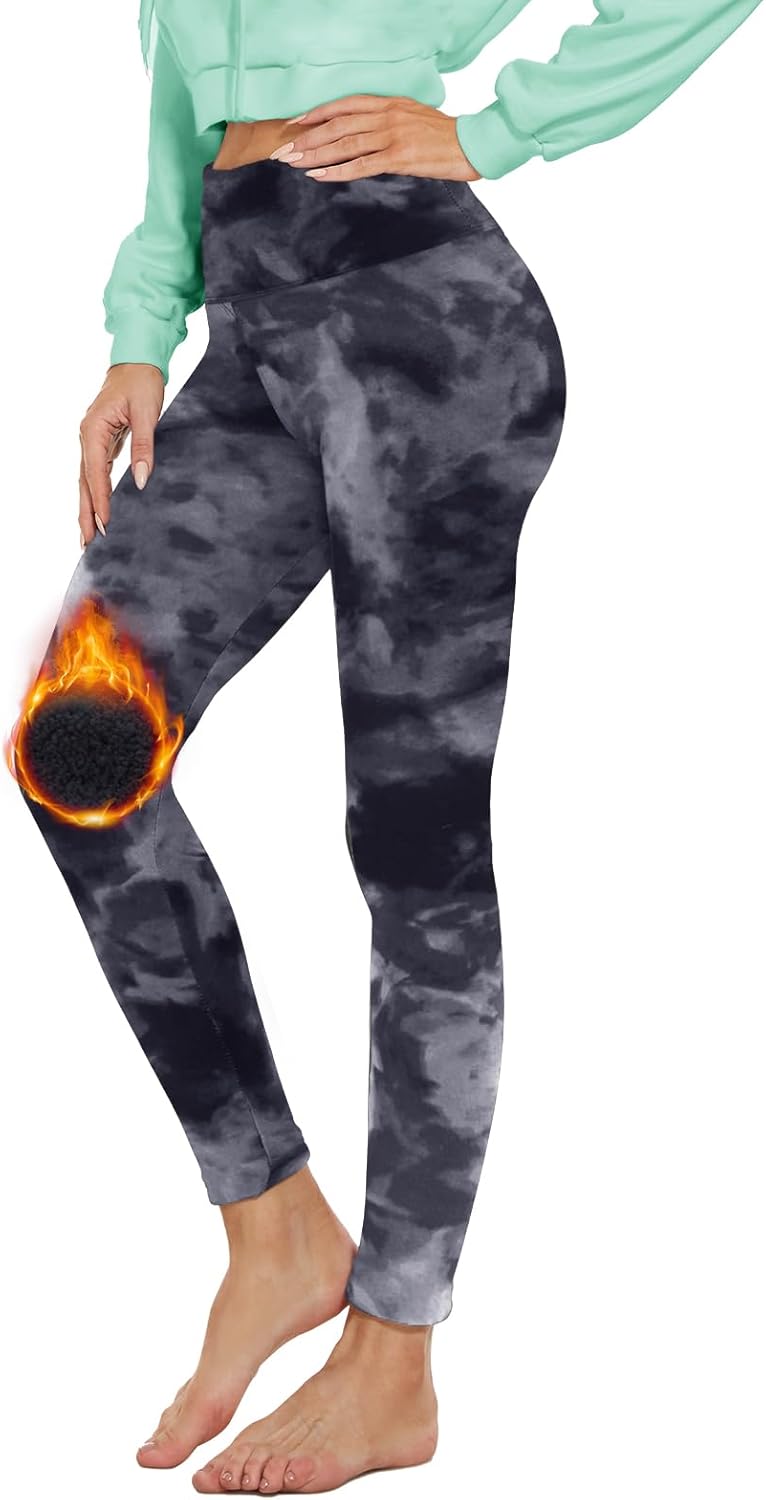 DDOBB Thermal Leggings Women High Waist Fleece Lined Winter Black Sports Legging...