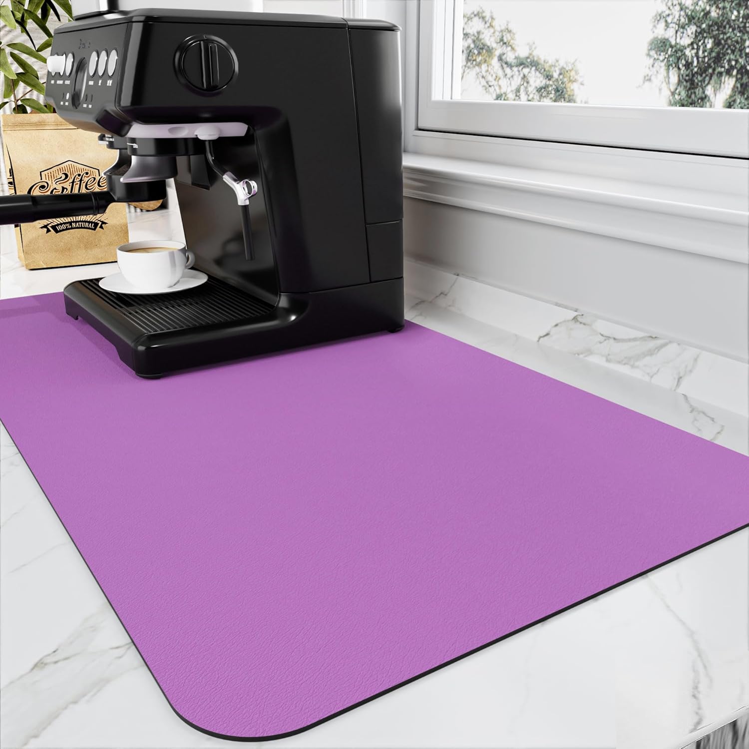 Coffee Mat - Coffee Bar Mat for Countertops | Coffee Bar Accessories Fit Under C...