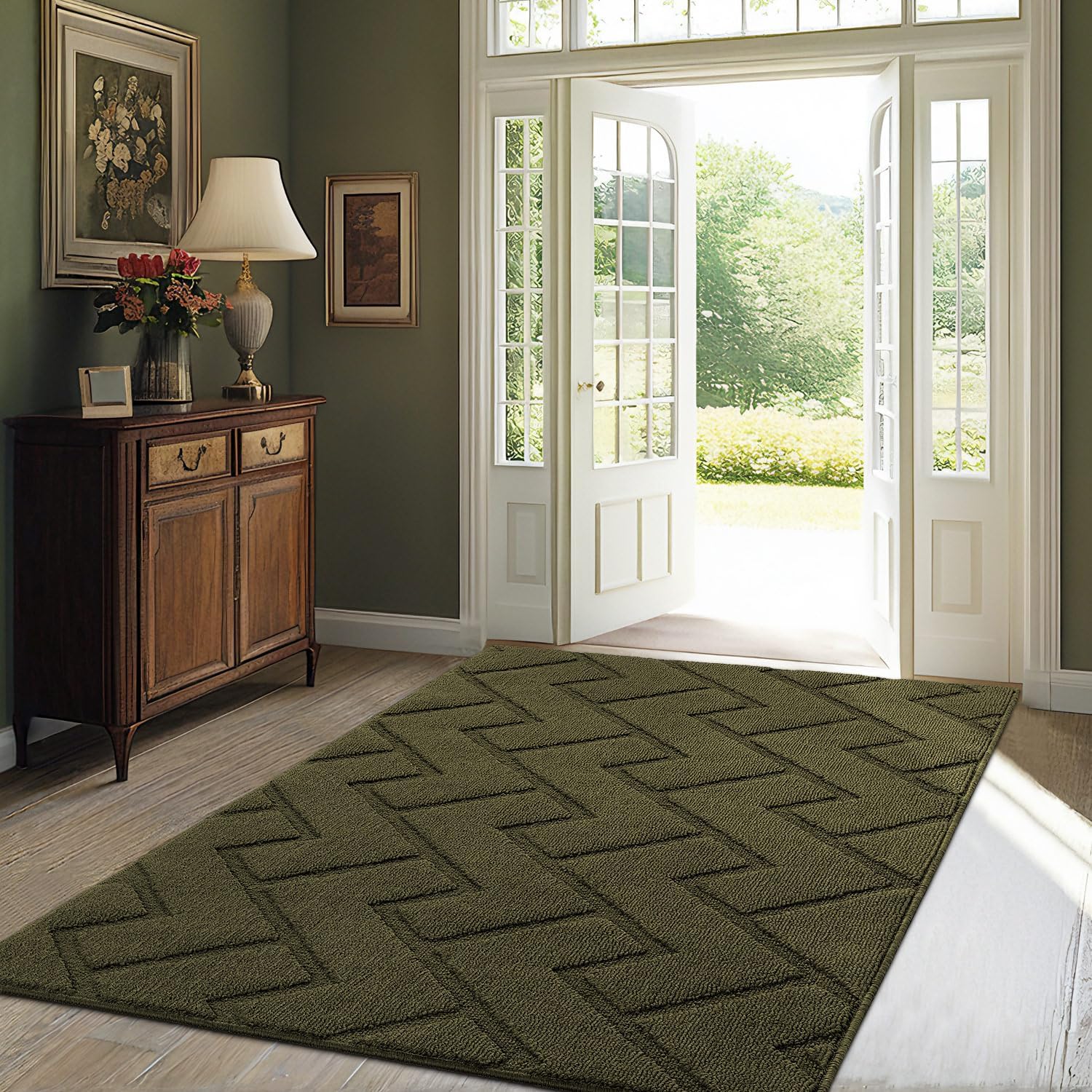 Biscpro Door Mat, 90x150 cm DoorMat Indoor Washable, Doormat Indoor Dirt Trapper...