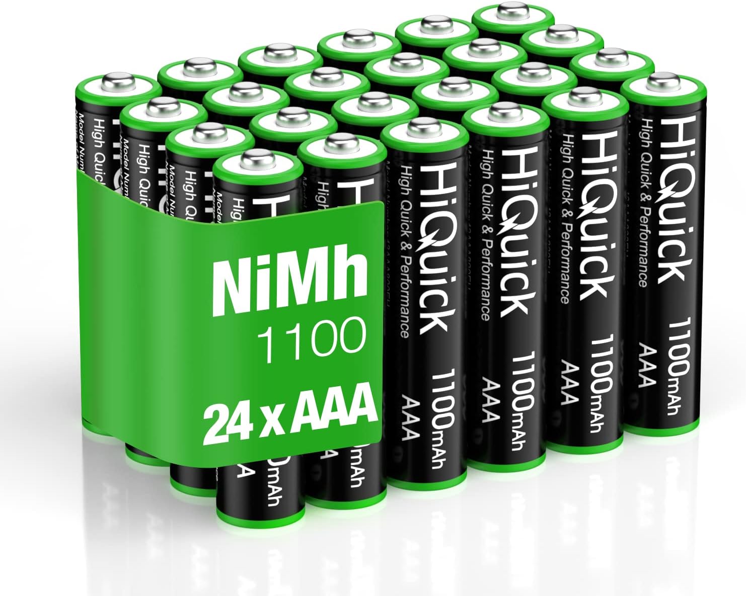 HiQuick 24 x AAA Rechargeable Batteries, Rechargeable 1100mAh Battery, Ni-MH Rec...