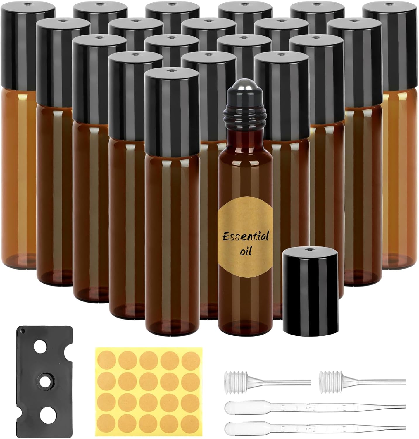 Essential Oils Roller Bottles, 20pcs Roll on Bottles with Stainless Steel Ball,...
