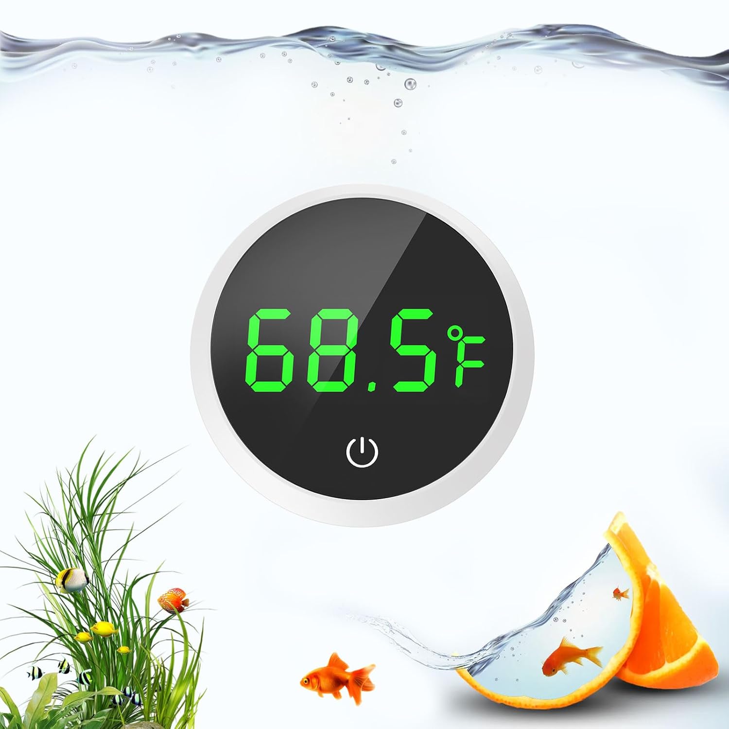 QZQ Fish Tank Thermometer Aquarium Thermometer Wireless Touch Stick Digital Aqua...