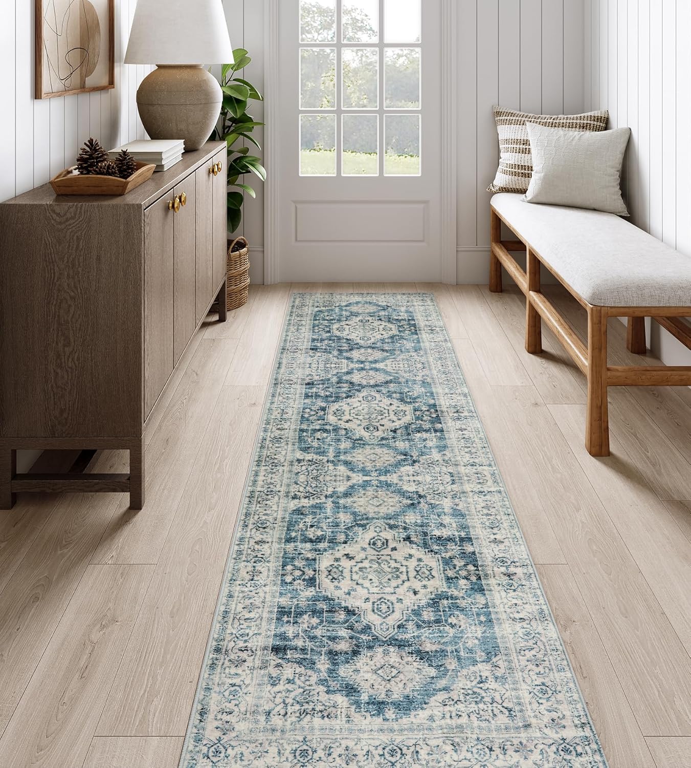 Lahome Oriental Hallway Runner-2.5X8 Kitchen Runner Soft Ultra-Thin Bedroom Runn...
