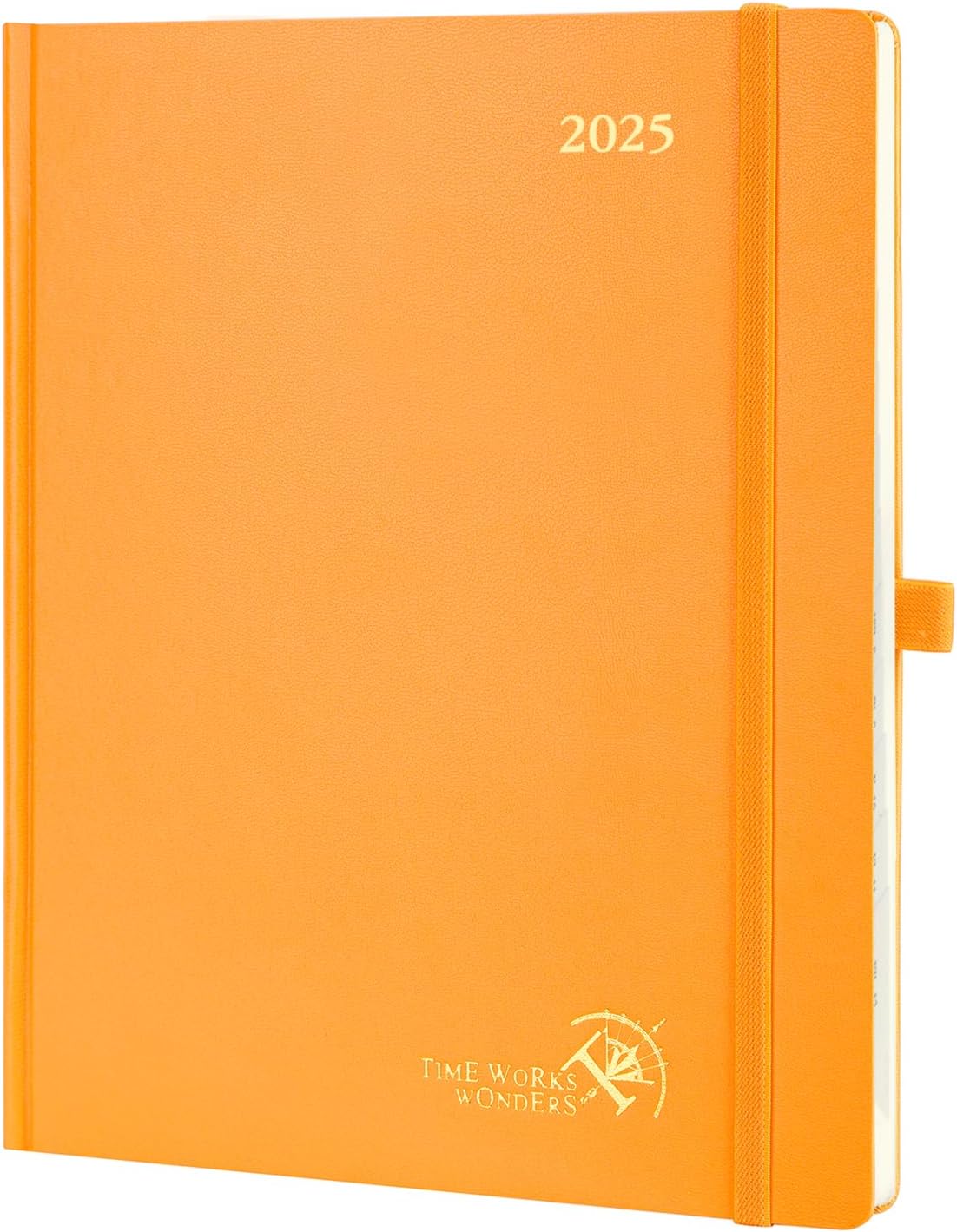 POPRUN Diary 2025 Hardback Week to View Large (26.5x21.5 cm) Appointment Diary V...