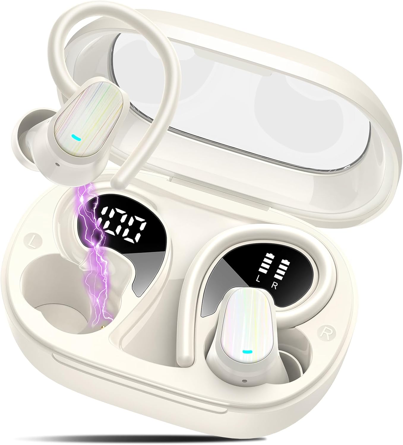 OYIB Wireless Earbuds Sport, Mini Bluetooth 5.4 Headphones with 4 ENC Mic, 50H P...