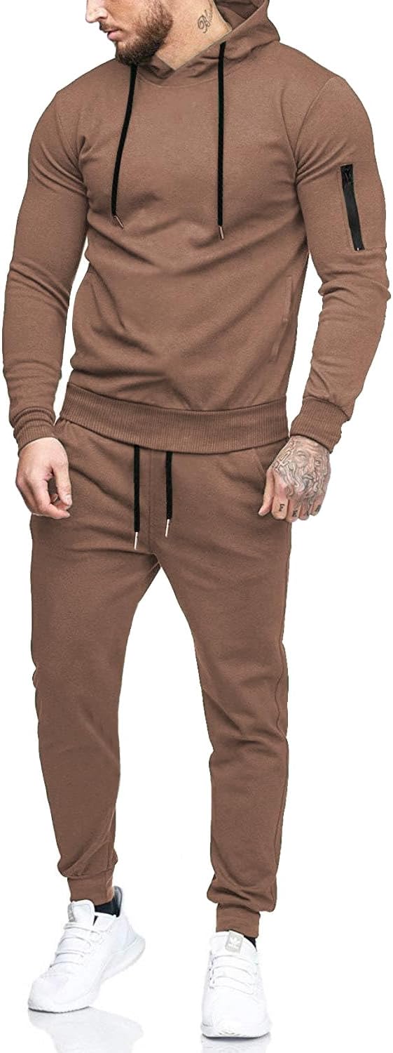 COOFANDY Men's Tracksuit 2 Piece Hooded Athletic Sweatsuits Casual Running Joggi...