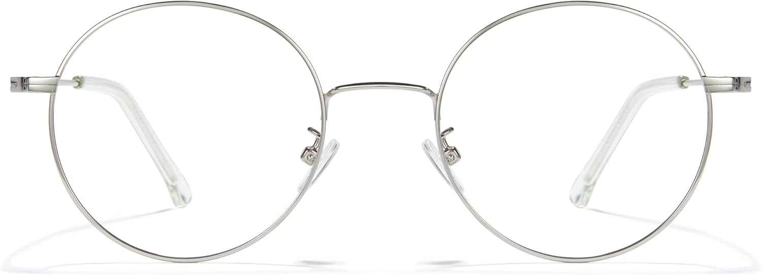 Cyxus Round Blue Light Glasses for Men Women Wire Frame UV Blocking Computer Gla...