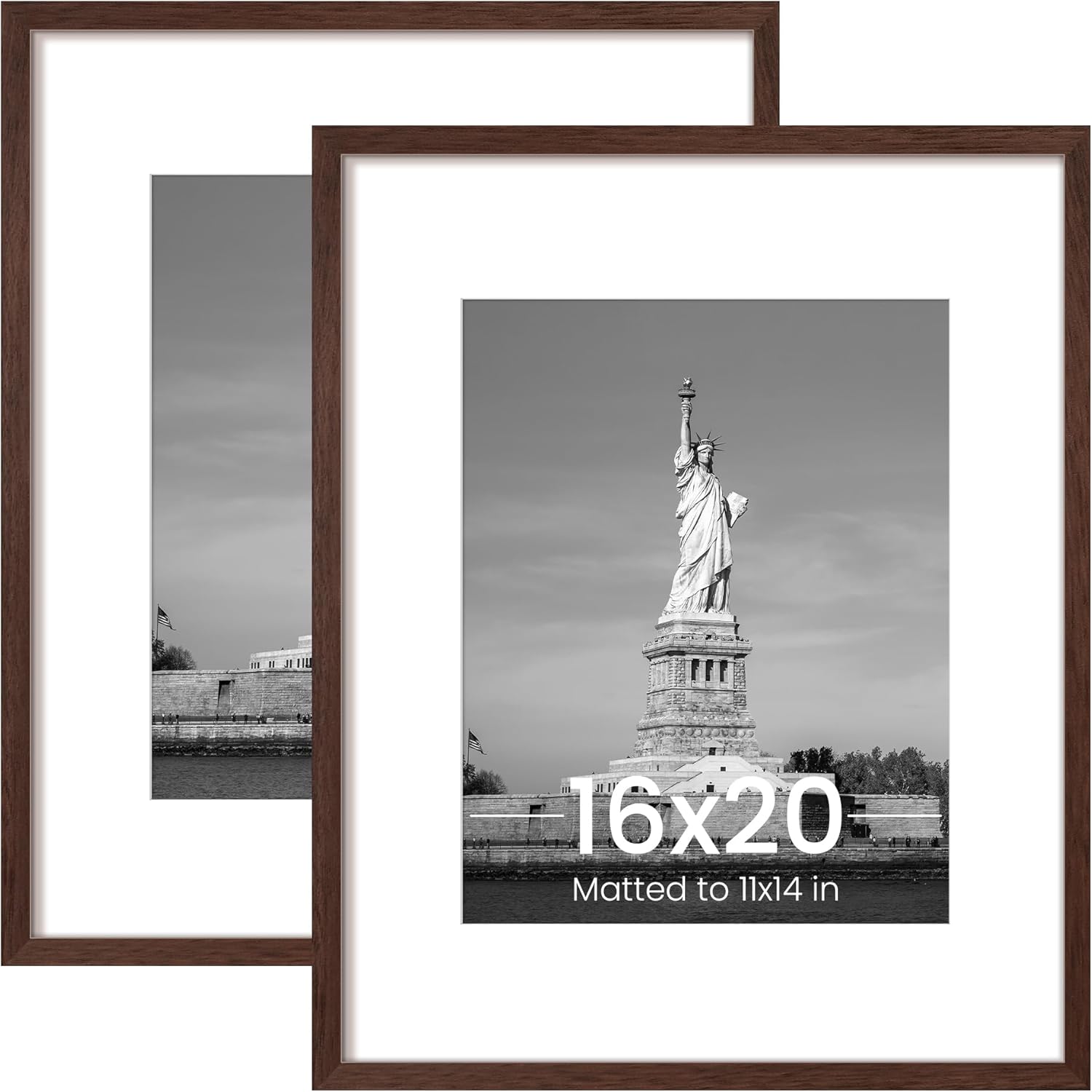 ENJOYBASICS 16x20 Picture Frame, Display Poster 11x14 with Mat or 16 x 20 Withou...