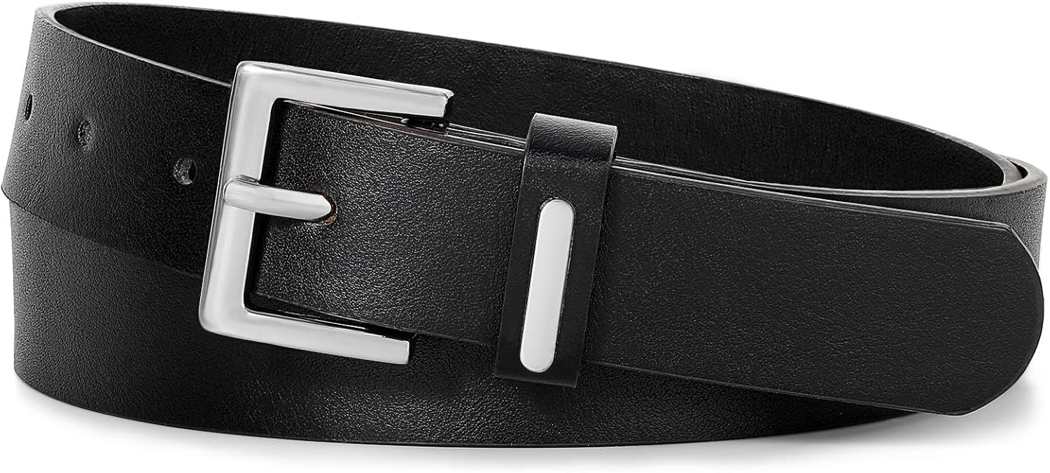 WHIPPY Women Casual Leather Belt for Jeans Pants, Fashion Ladies Waist Dress Bel...