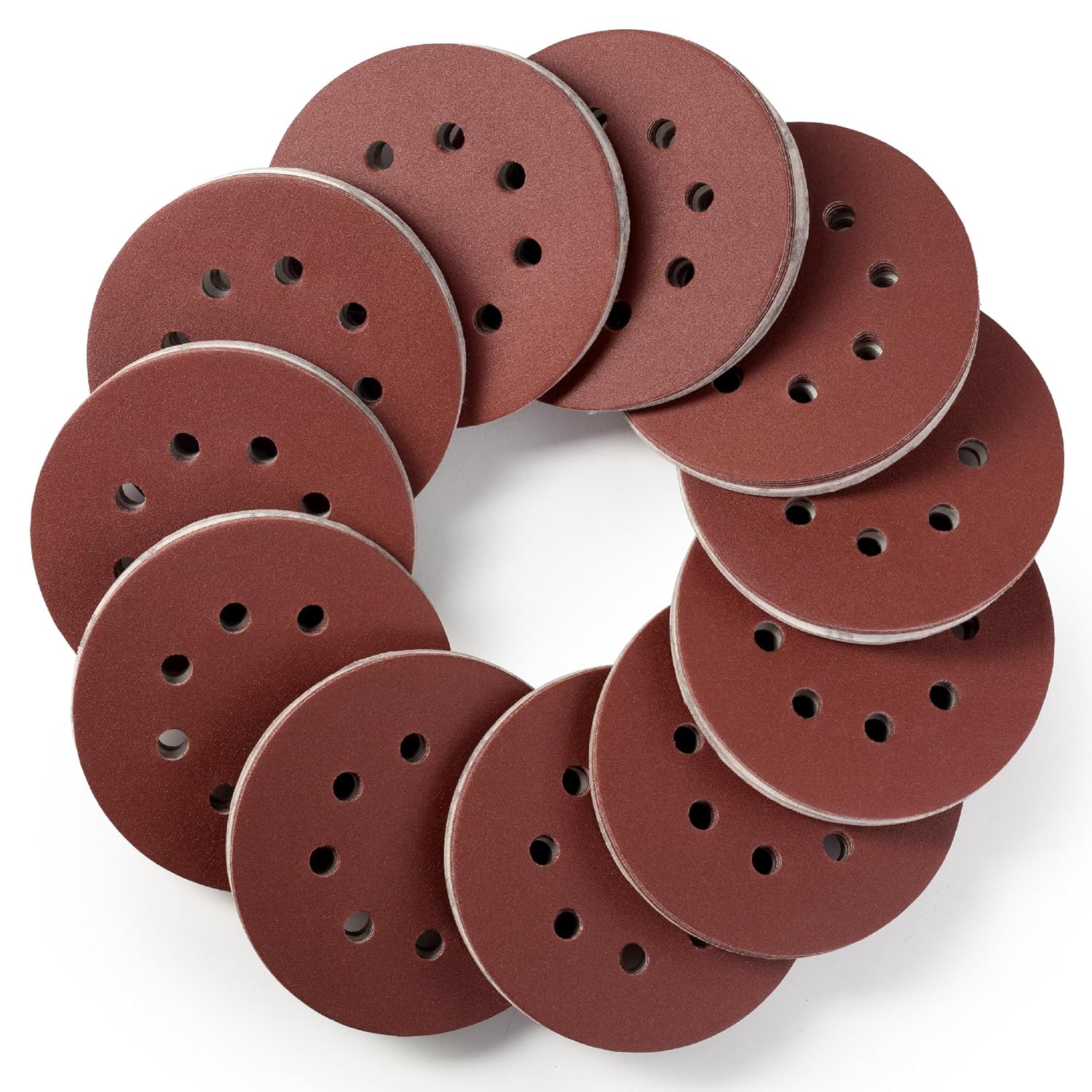 S SATC Sanding Discs 240 Grit 110PCS Orbital Sander Discs 125mm Hook and Loop Ro...
