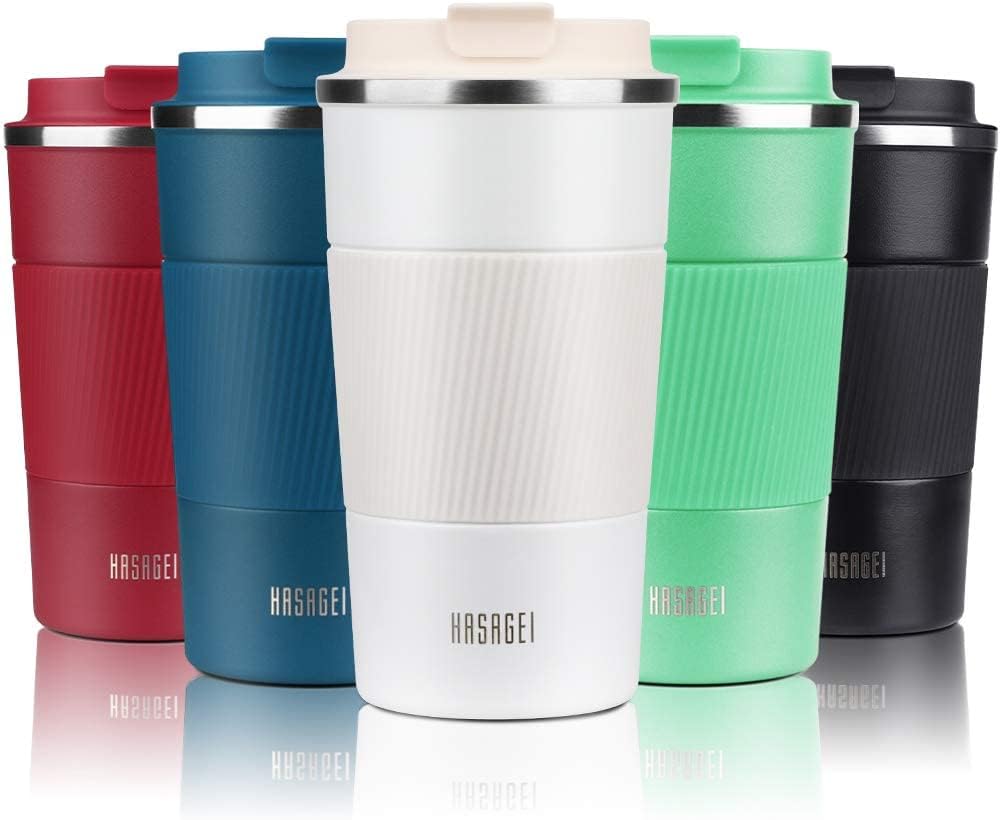 HASAGEI Travel Mug, Insulated Coffee Cup with Leakproof Lid - Vacuum Insulation...