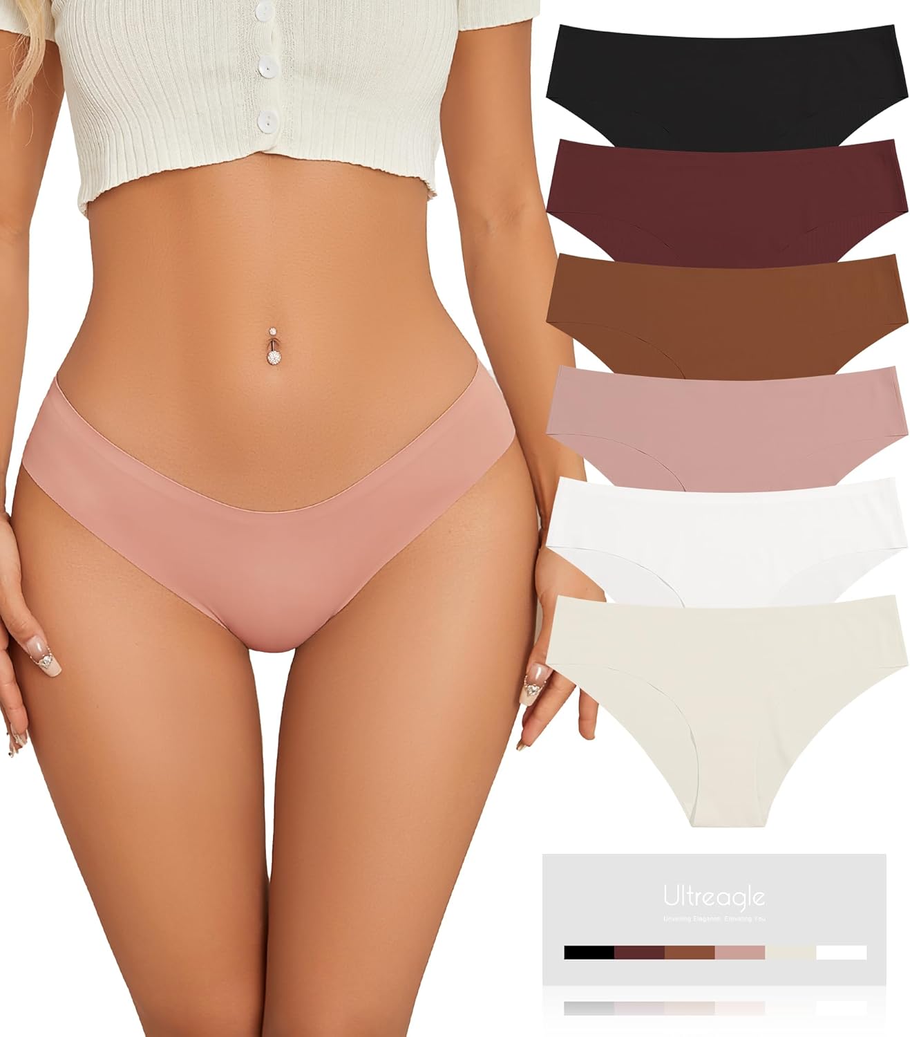 Seamless Bikini Underwear For Women, Cheeky Seamless Underwear, Workout No Show...