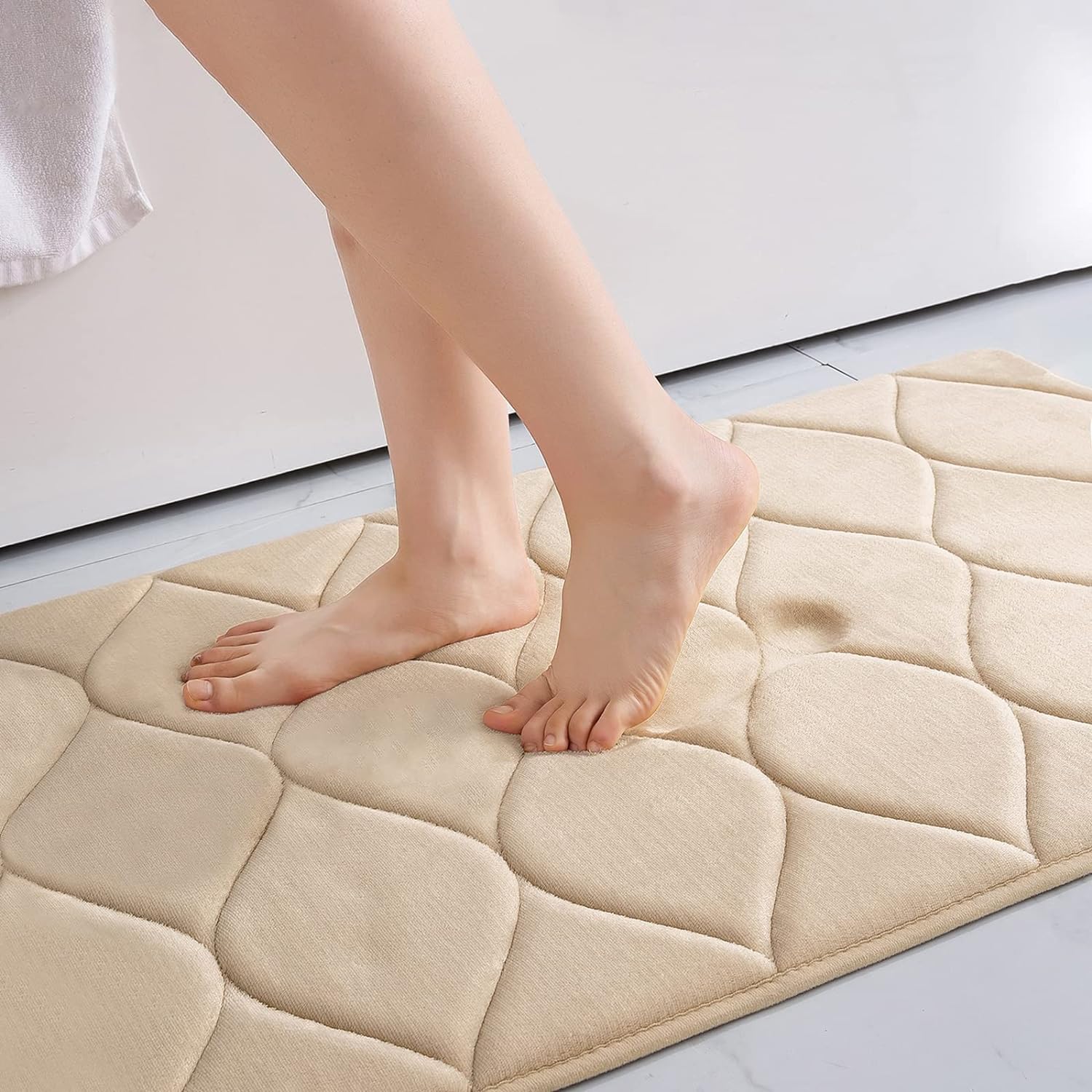 Colorxy Memory Foam Bathroom Rugs, Ultra Soft & Non-Slip Bath Mat, Water Absorbe...