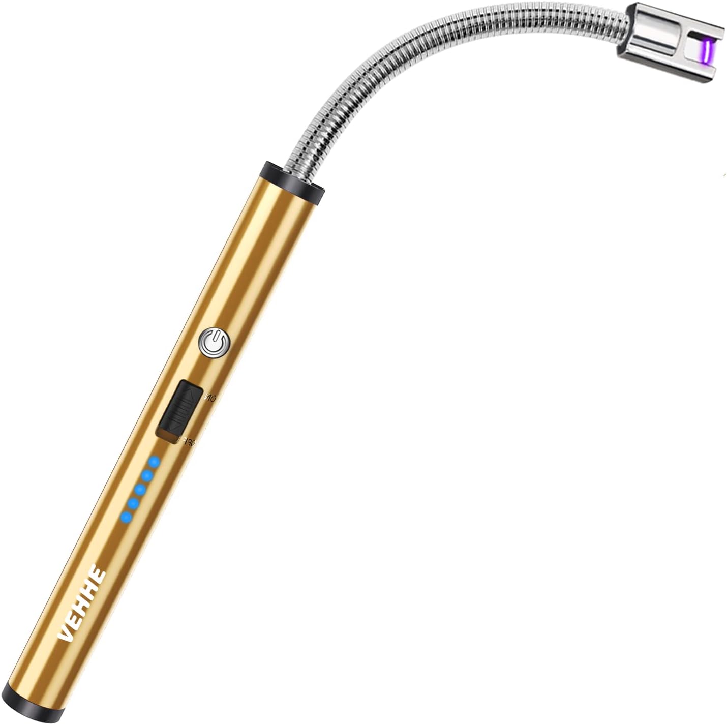 VEHHE Long Lighter, Rechargeable USB Arc Lighter with LED Battery Display Flexib...