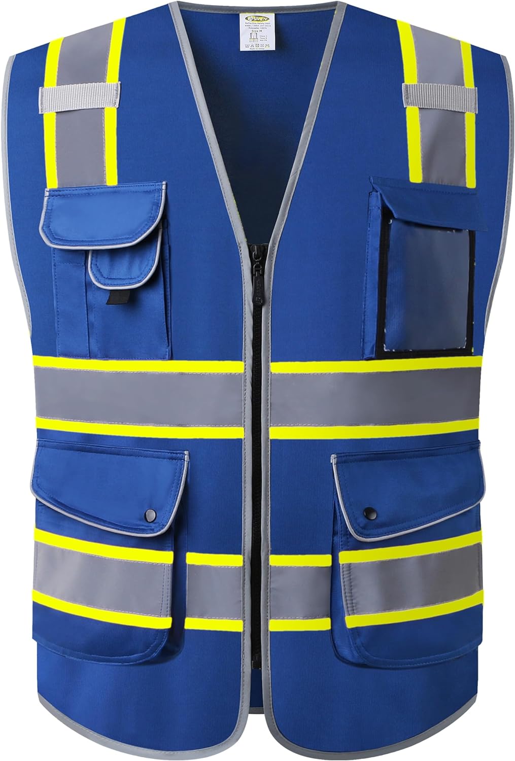 JKSafety 9 Pockets Hi-Vis Safety Vest High Visibility Reflecitive Safety Vests f...